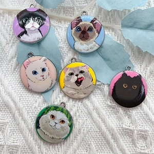 Jewelry Making Jewelry - 10 buah aksesoris enamel kucing kartun