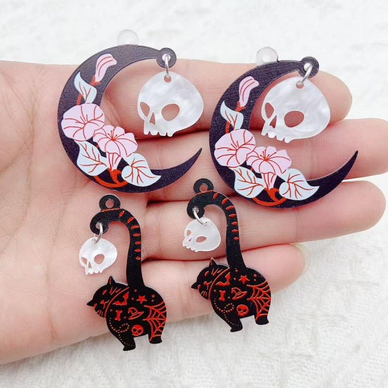 Jewelry Making Jewelry - 10 Buah Perhiasan Tengkorak Kucing Hitam