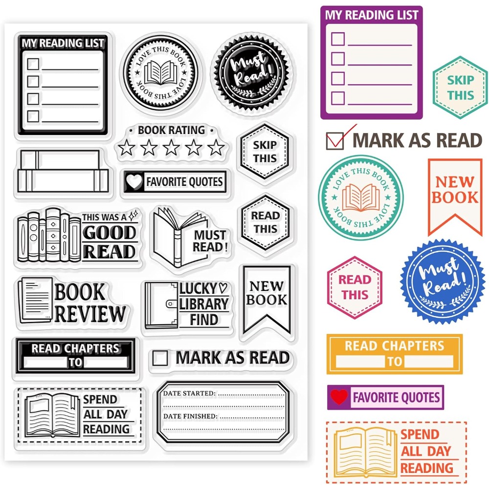 Jewelry Making Journal - Label baca buku cap bening Mini