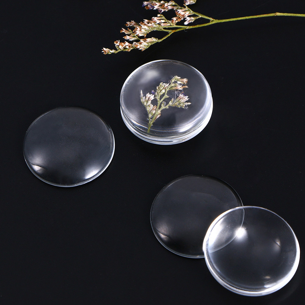 Making Custom Jewelry - 60Pcs Cabochon Kaca Bulat Transparan Elegan