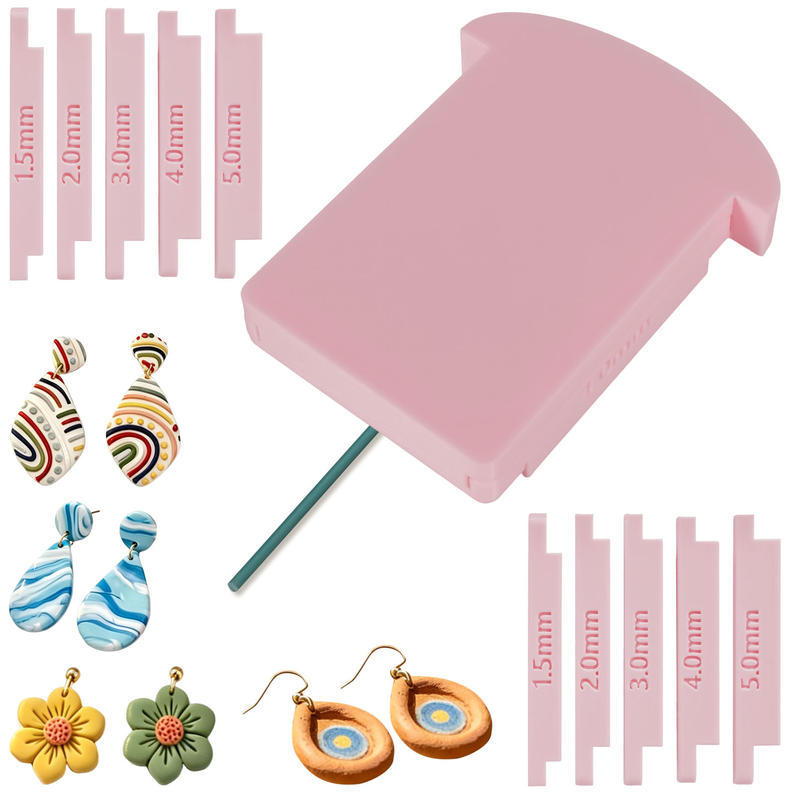 Jewelry Making Guide - Alat Pembentuk Strip Tanah Liat 1/1.5/2/3/4/5mm,