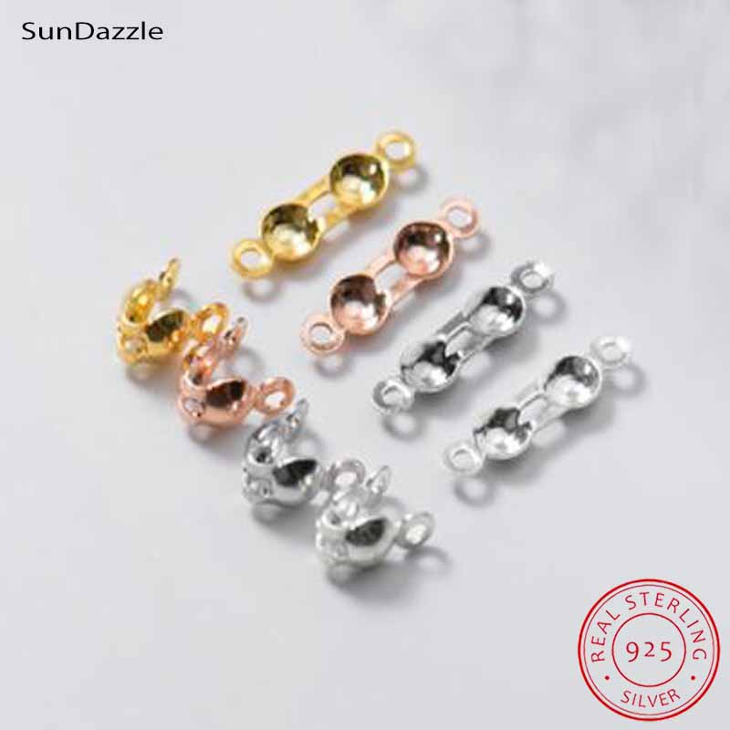 Jewelry Making Metals - 4pcs Manik-manik Penutup Perak Sterling 925
