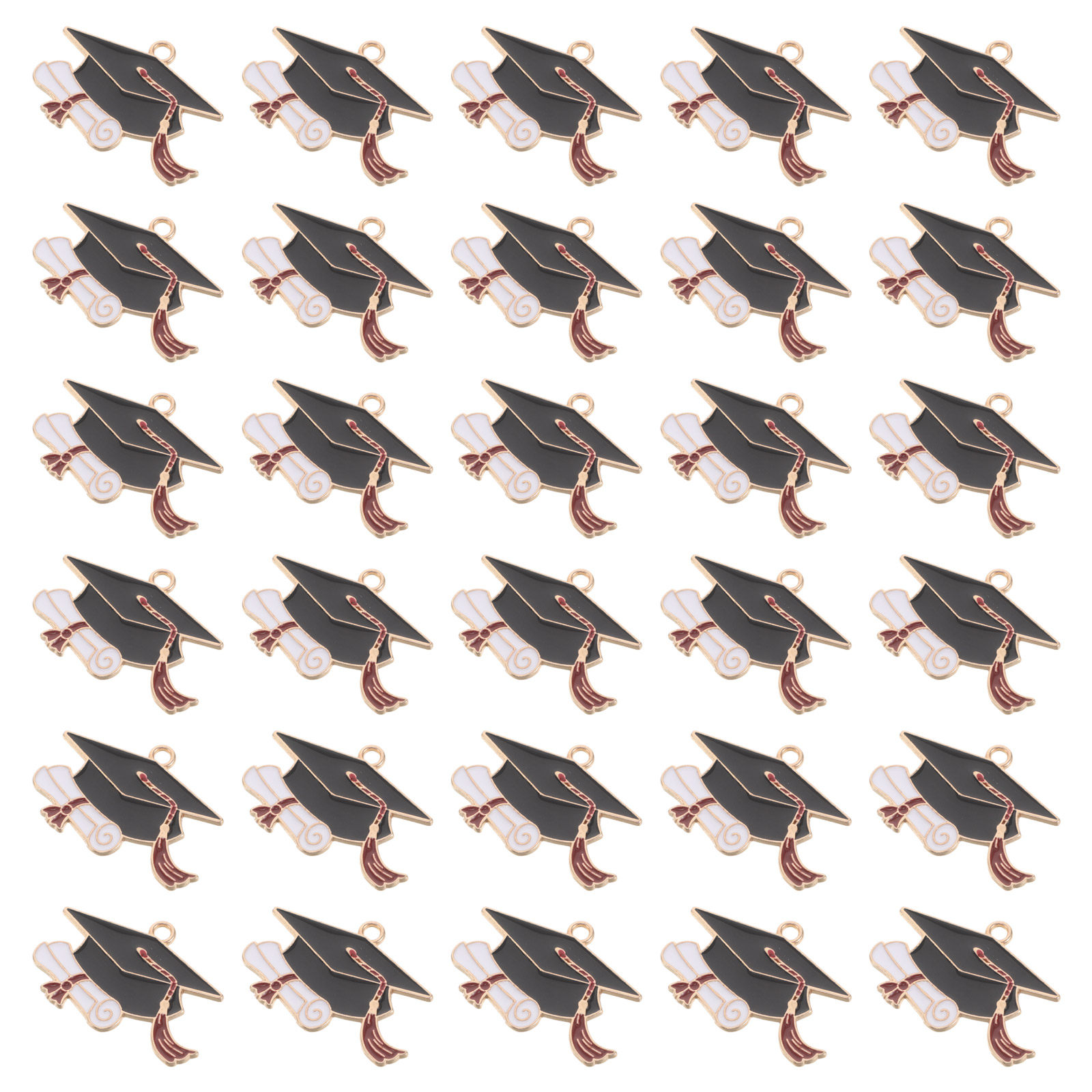 Jewelry Making Diploma - 50Pcs Liontin Topi Wisuda dari Bahan