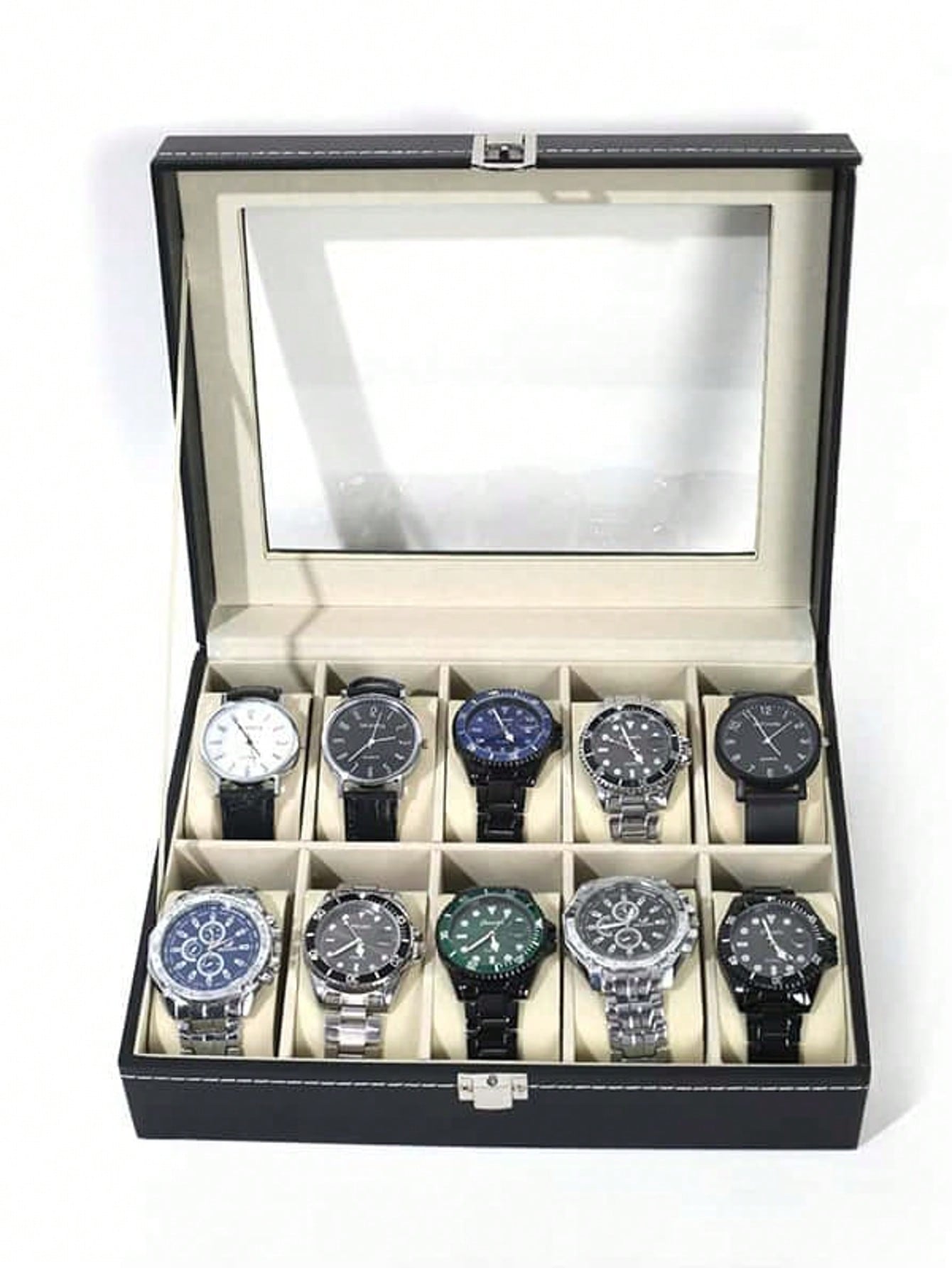 Jewelry Making Organizer Box - Kotak Jam Tangan Kulit dengan Kunci,