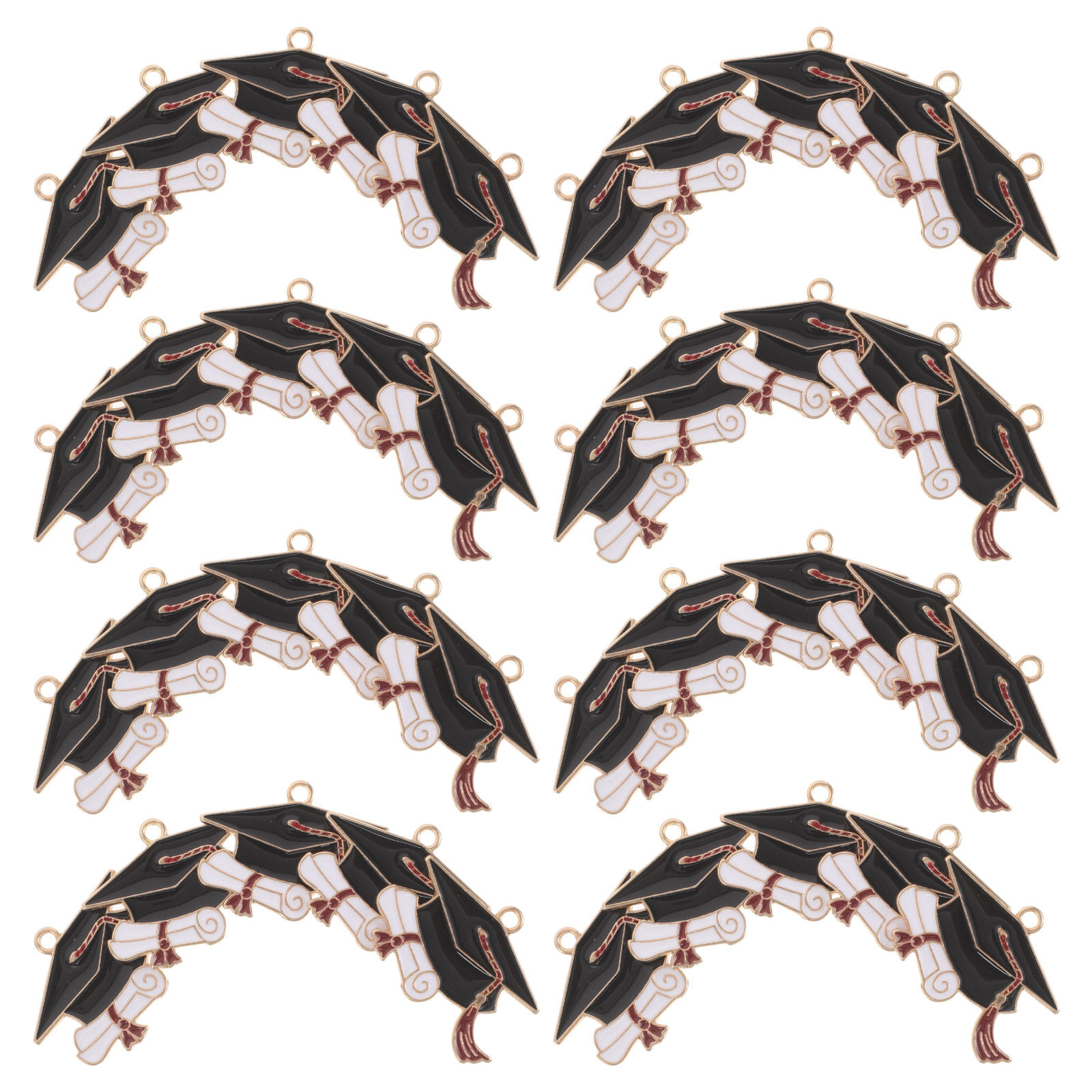 Jewelry Making Diploma - 50Pcs Liontin Topi Wisuda dari Bahan