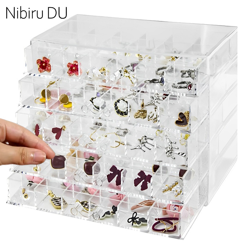 Jewelry Making Organizer Box - Kotak penyimpanan perhiasan transparan 72/79/120 kisi,