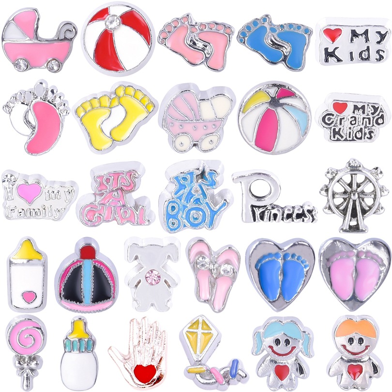 Jewelry Making Books - 40PC/lot liontin gantung bayi laki-laki perempuan,