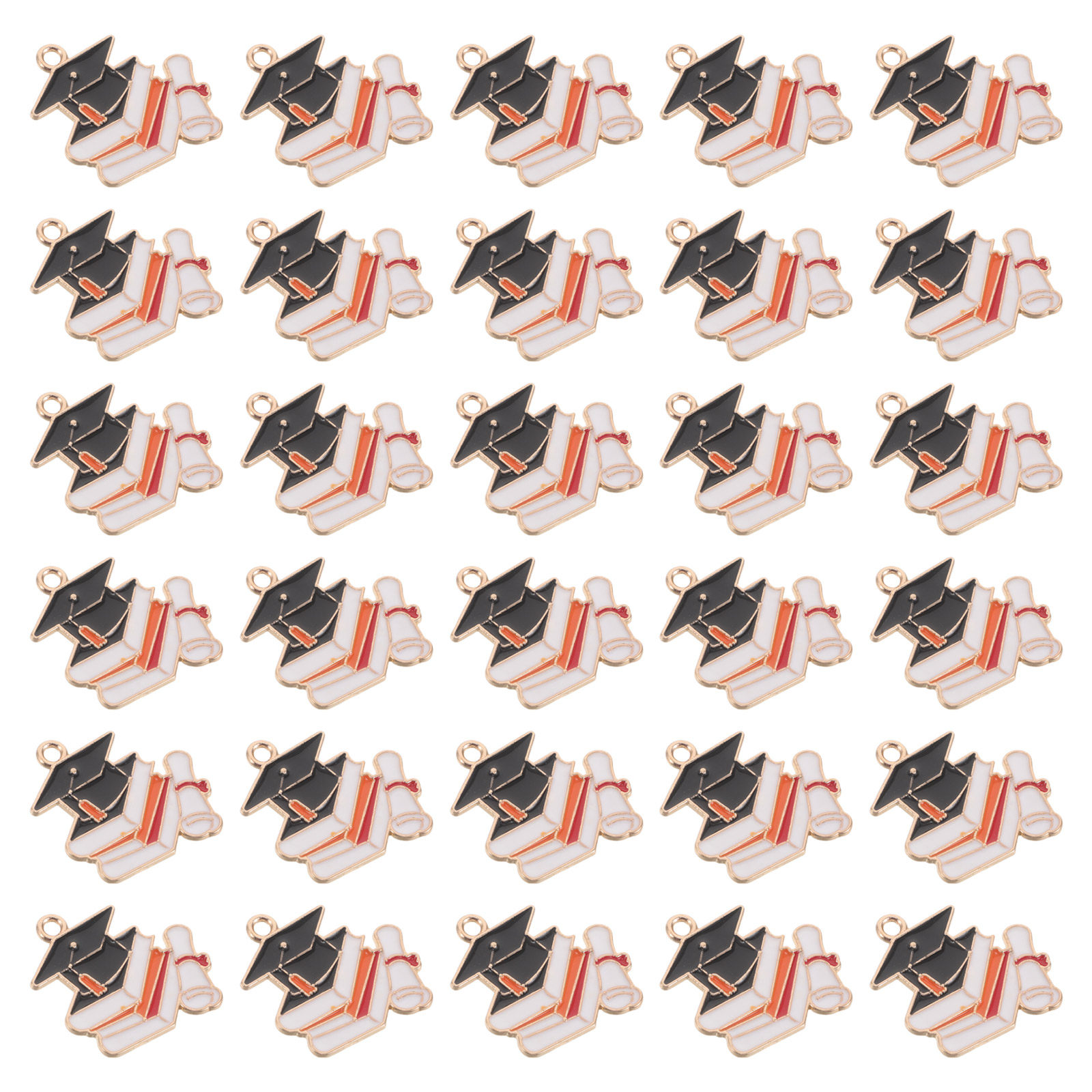 Jewelry Making Diploma - 50Pcs Liontin Topi Wisuda dari Logam
