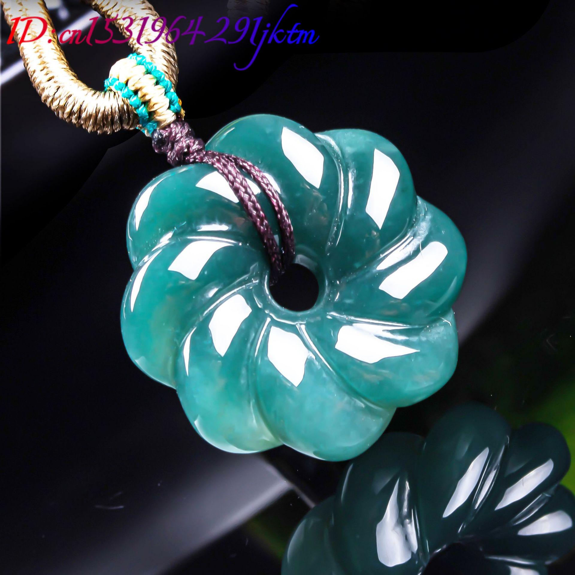 Kalung Liontin Bunga Giok Burm - Jewelry Making Jewelry ulasan dan harga