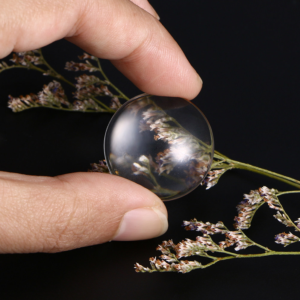 60Pcs Cabochon Kaca Bulat Tran - Making Custom Jewelry ulasan dan harga