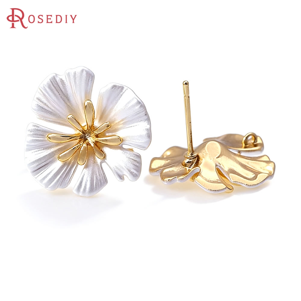 Anting Tusuk Bunga Kuningan Wa - Jewelry Making Metals ulasan dan harga