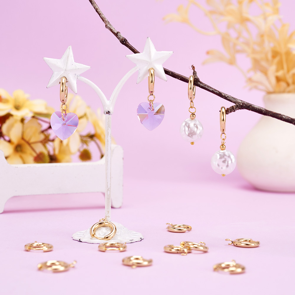 10 Buah Kait Anting Huggie Baj - Jewelry Making Metal Supplies ulasan dan harga