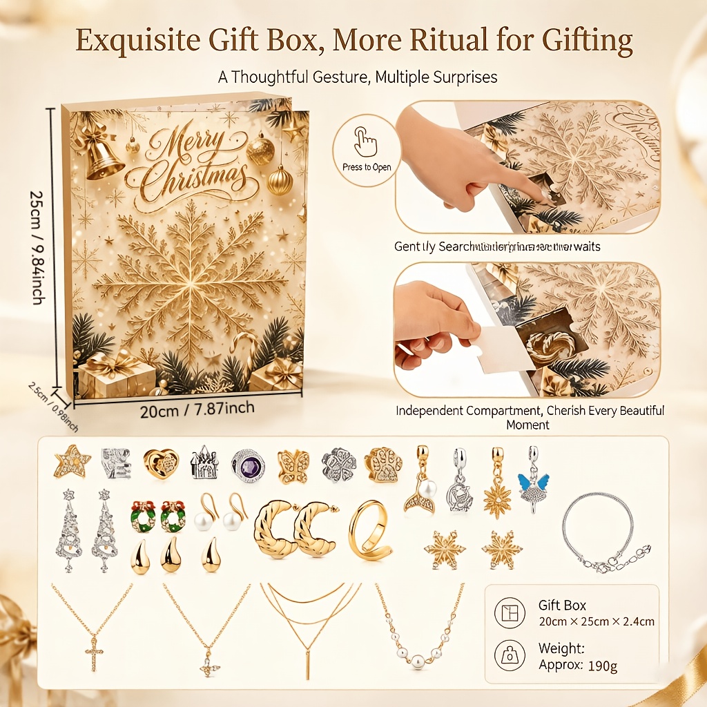 24Pcs Kit Kalender Advent DIY  - Jewelry Making Advent Calendar ulasan dan harga