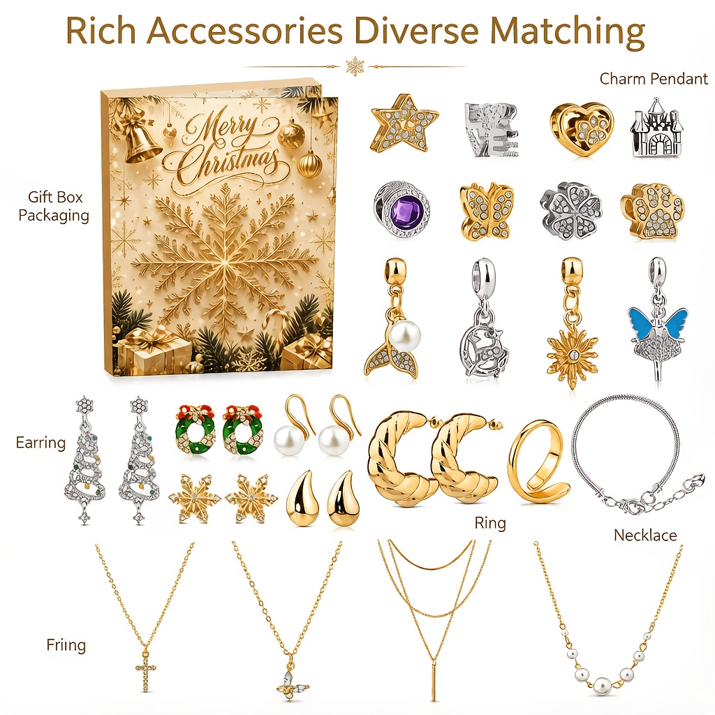 24Pcs Kit Kalender Advent DIY  - Jewelry Making Advent Calendar ulasan dan harga