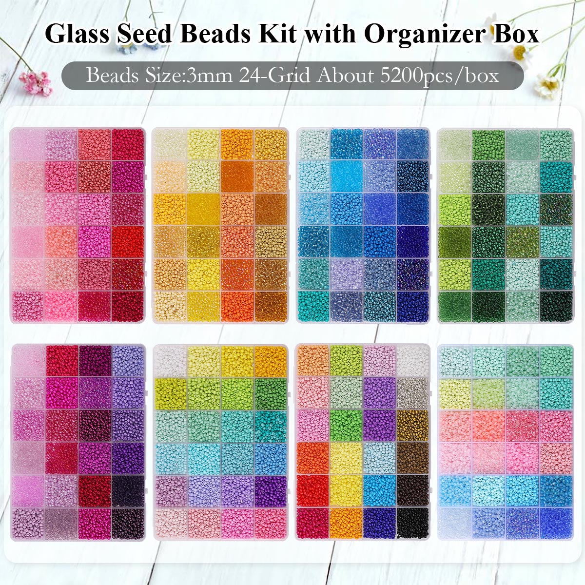Kit 5200 Manik Kaca Seed Beads - Jewelry Making Tutorials ulasan dan harga