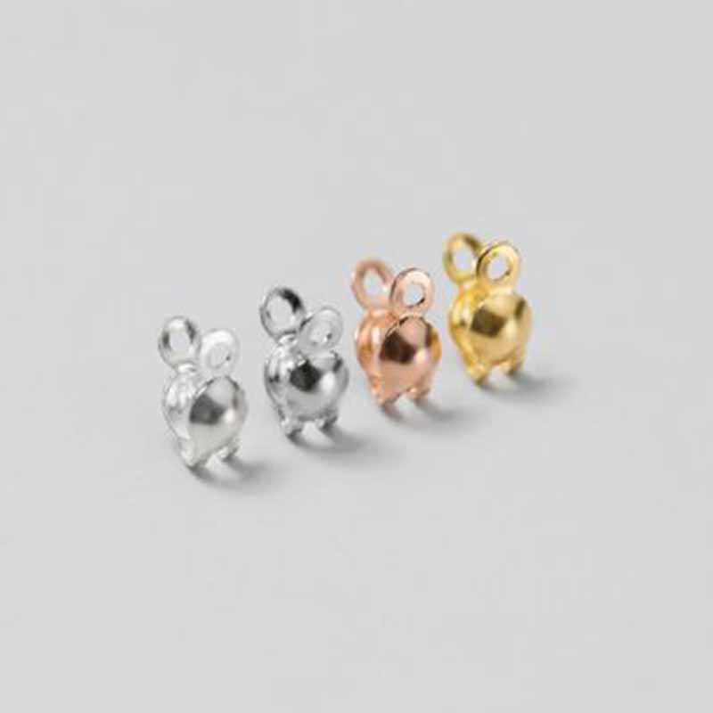 4pcs Manik-manik Penutup Perak - Jewelry Making Metals ulasan dan harga