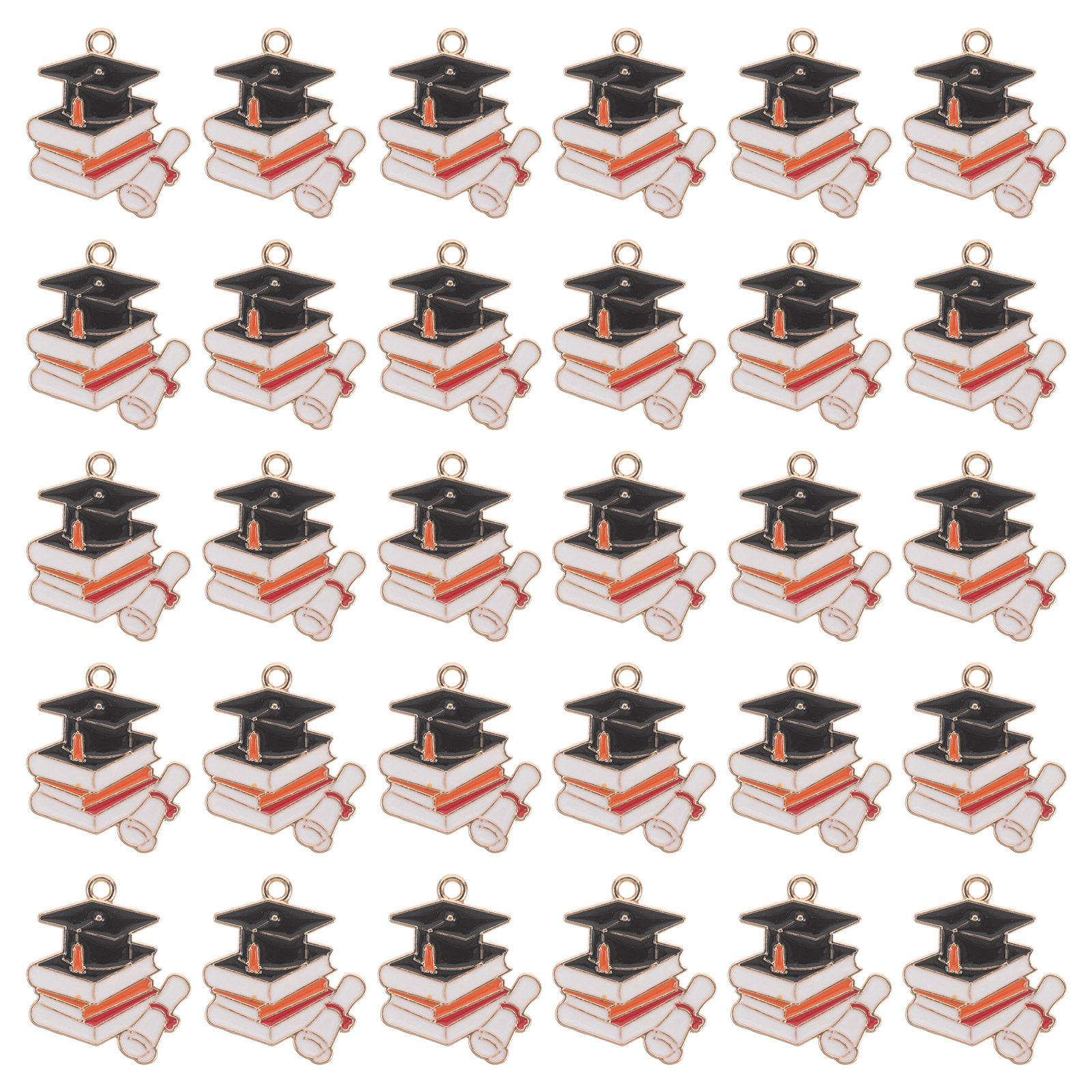 50Pcs Gantungan Topi Wisuda da - Jewelry Making Diploma ulasan dan harga