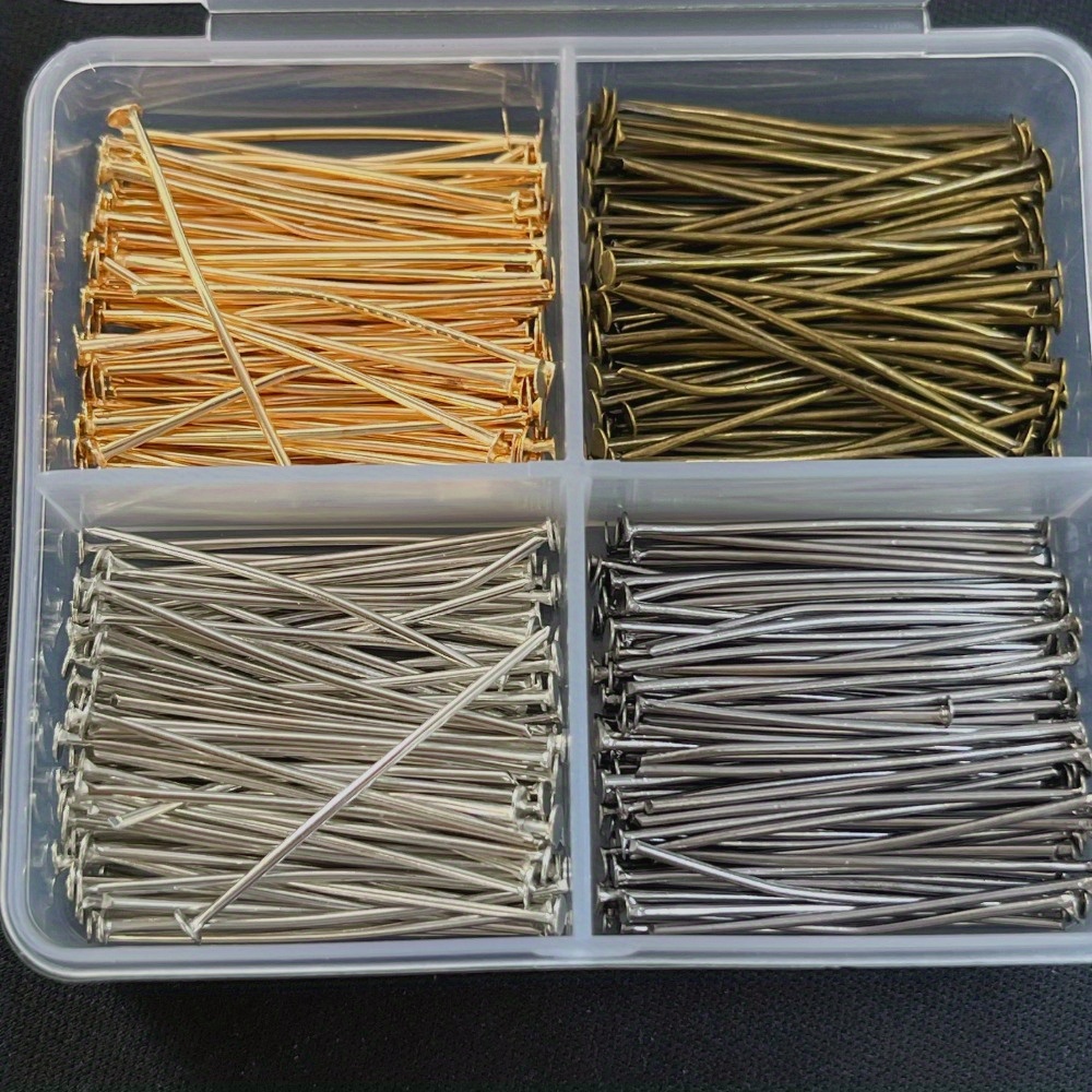 400 Buah Pin Kepala Besi Campu - Jewelry Making Organizer Box ulasan dan harga
