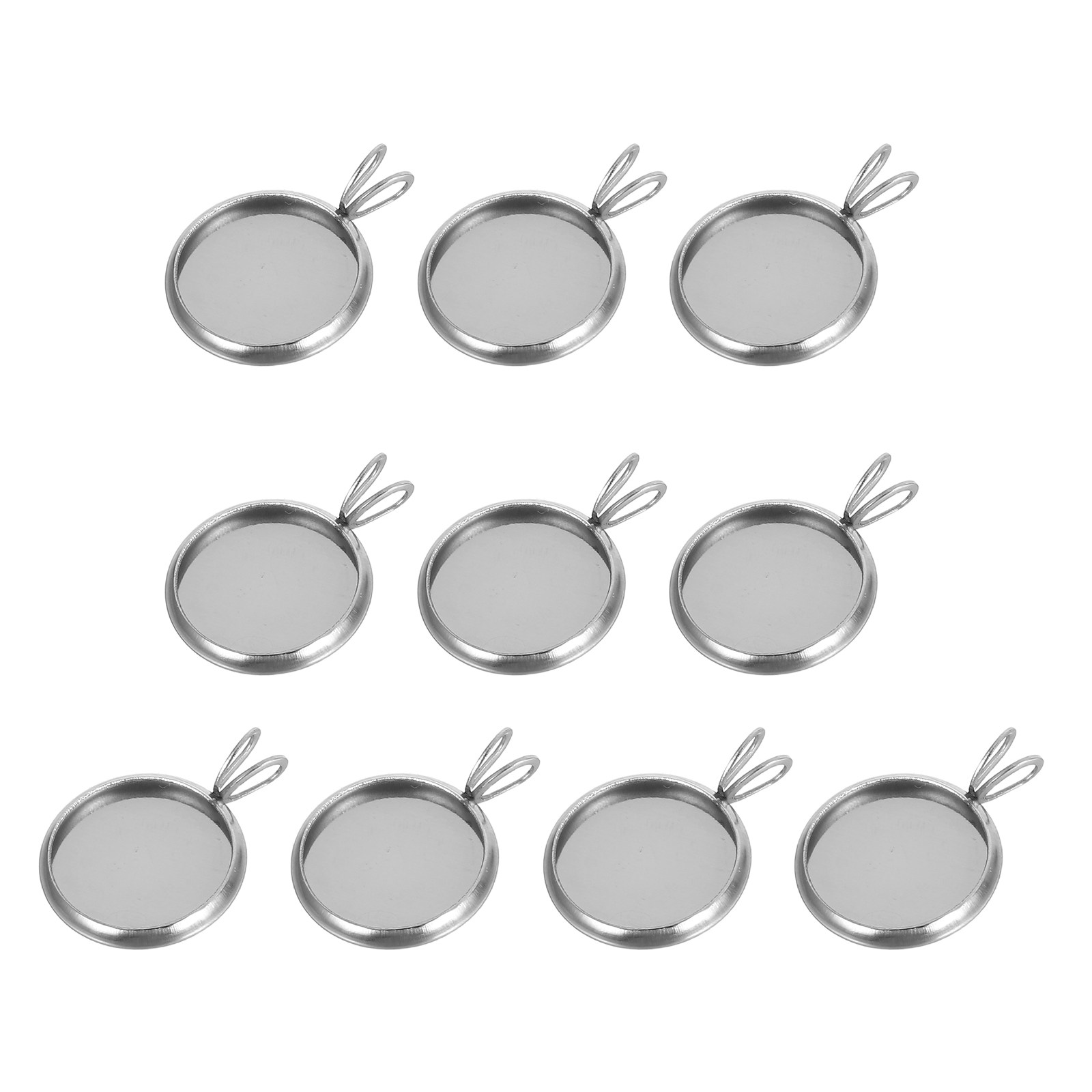 10 Buah Baki Liontin Bulat 12M - Making Custom Jewelry ulasan dan harga