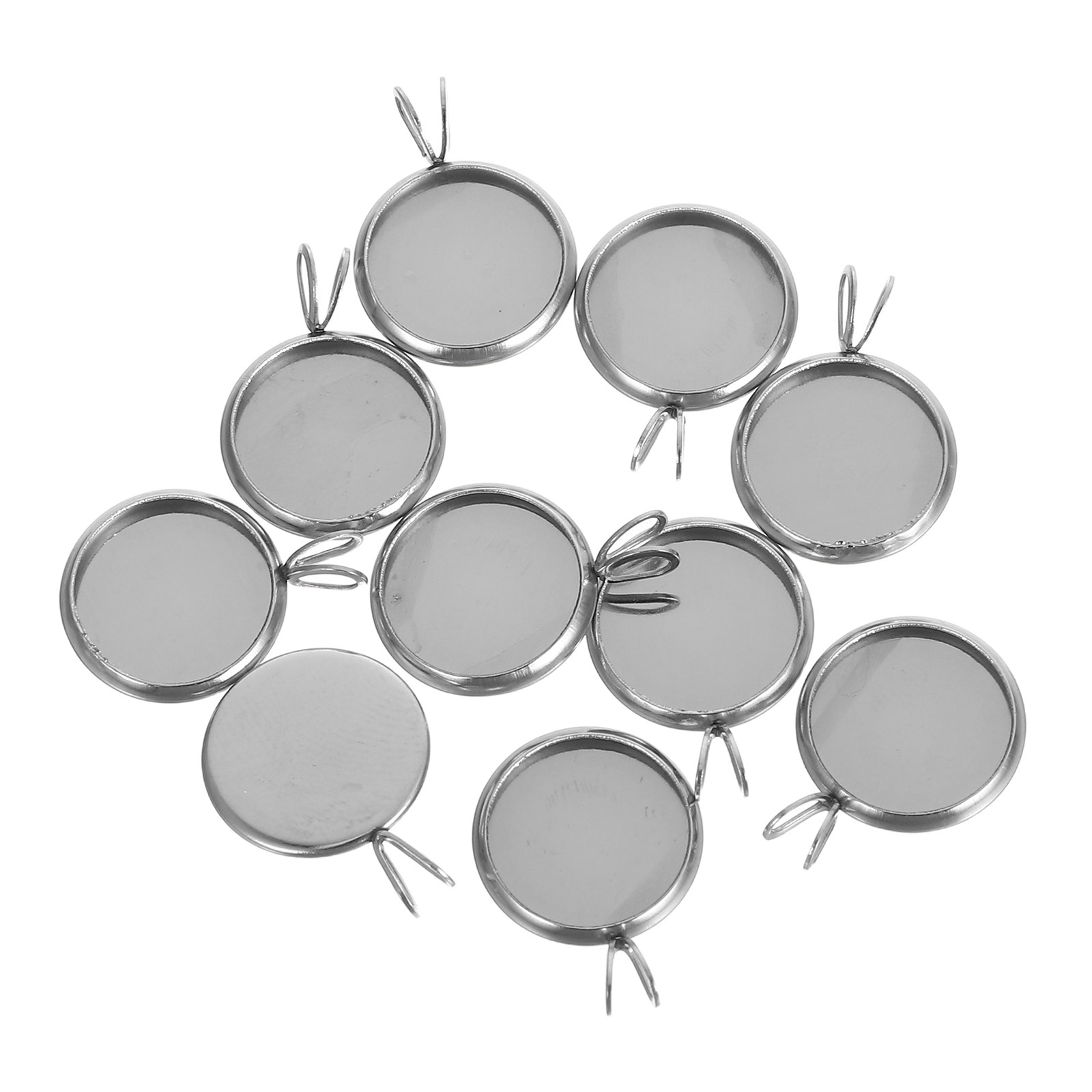 10 Buah Baki Liontin Bulat 12M - Making Custom Jewelry ulasan dan harga