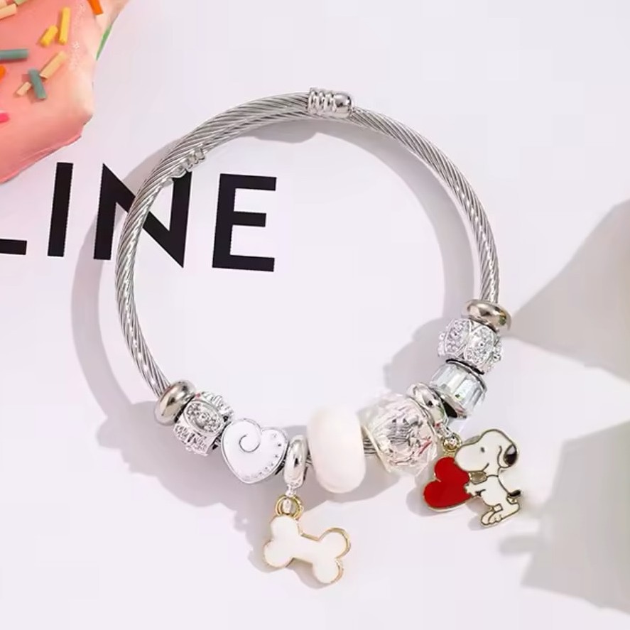 Gelang Manik-manik Hati Tulang - Jewelry Making Metals ulasan dan harga