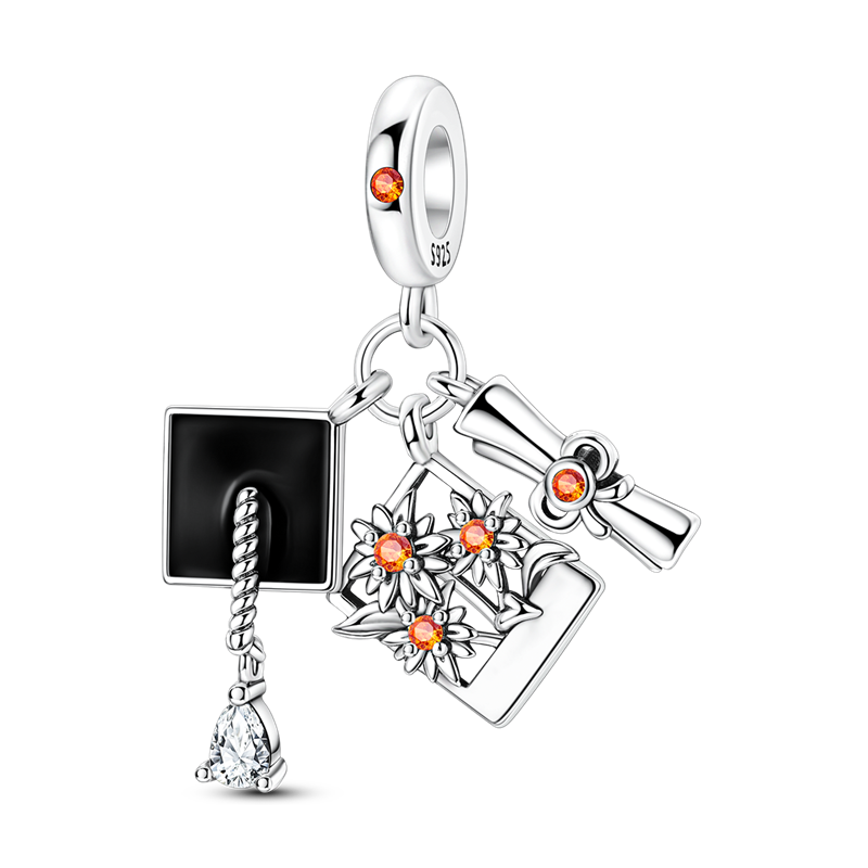 Grad Set Charms 925 Sterling S - Jewelry Making Diploma ulasan dan harga
