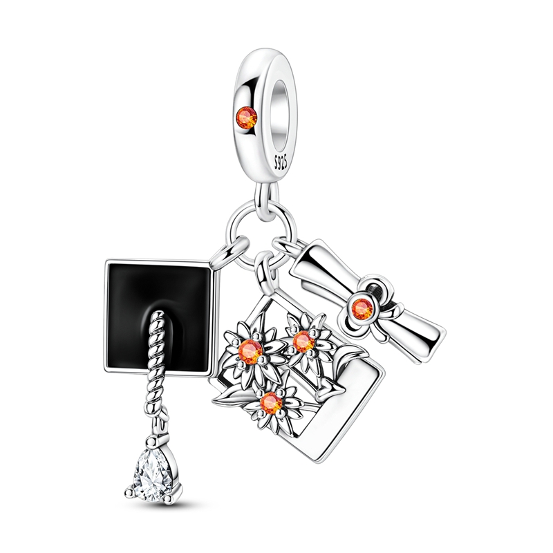 Grad Set Charms 925 Sterling S - Jewelry Making Diploma ulasan dan harga