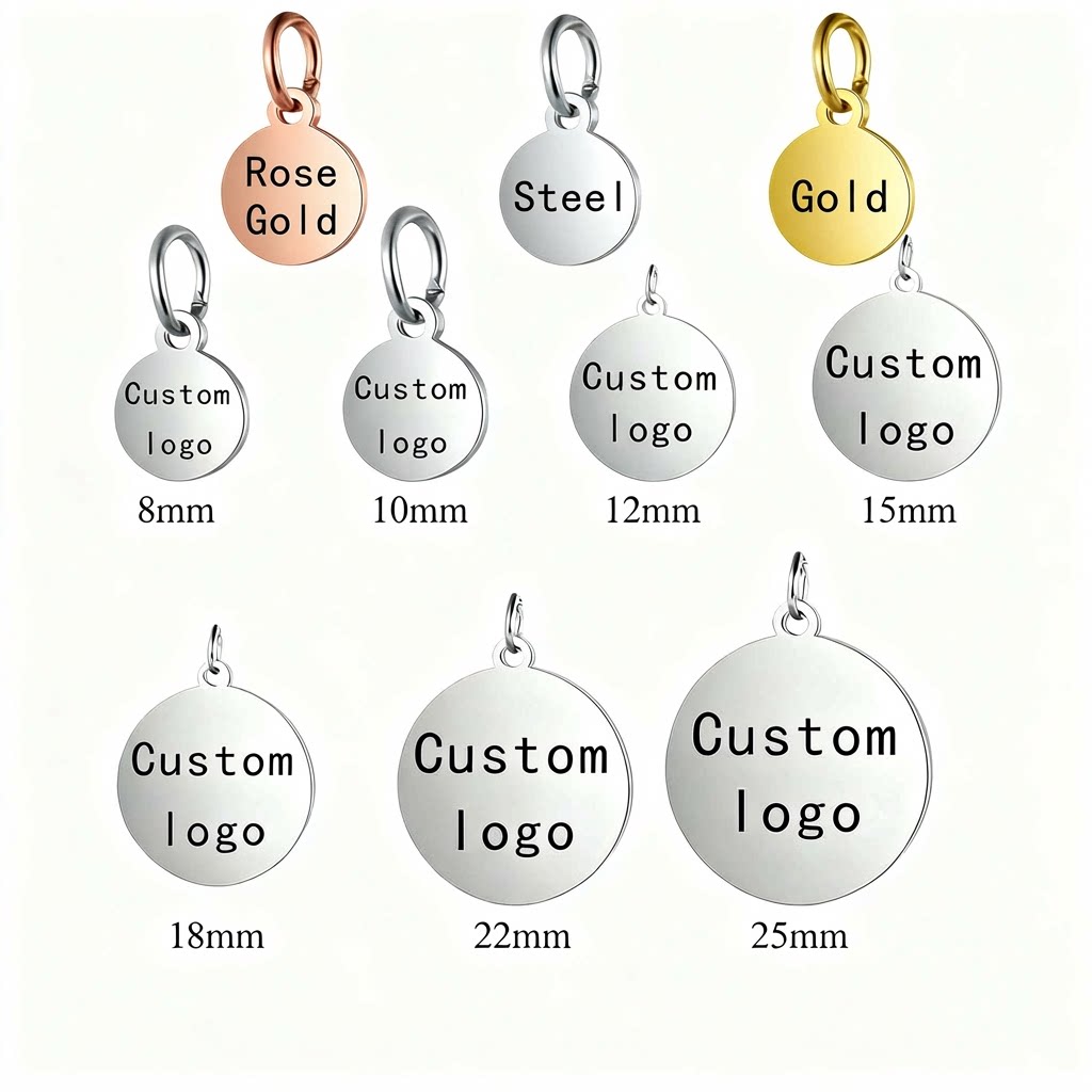 30pcs Label Nama Logam Kustom  - Making Custom Jewelry ulasan dan harga