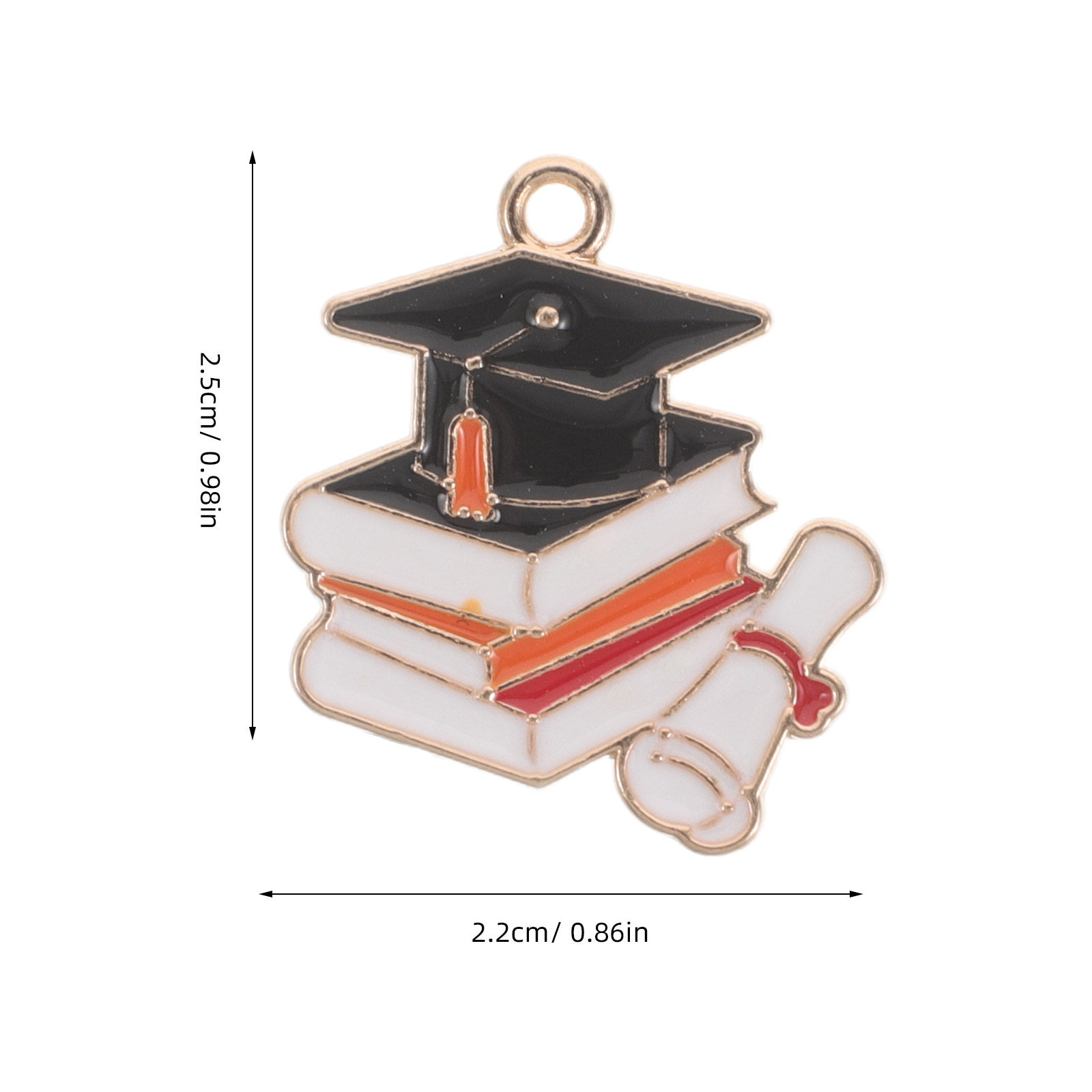 50Pcs Liontin Topi Wisuda dari - Jewelry Making Diploma ulasan dan harga