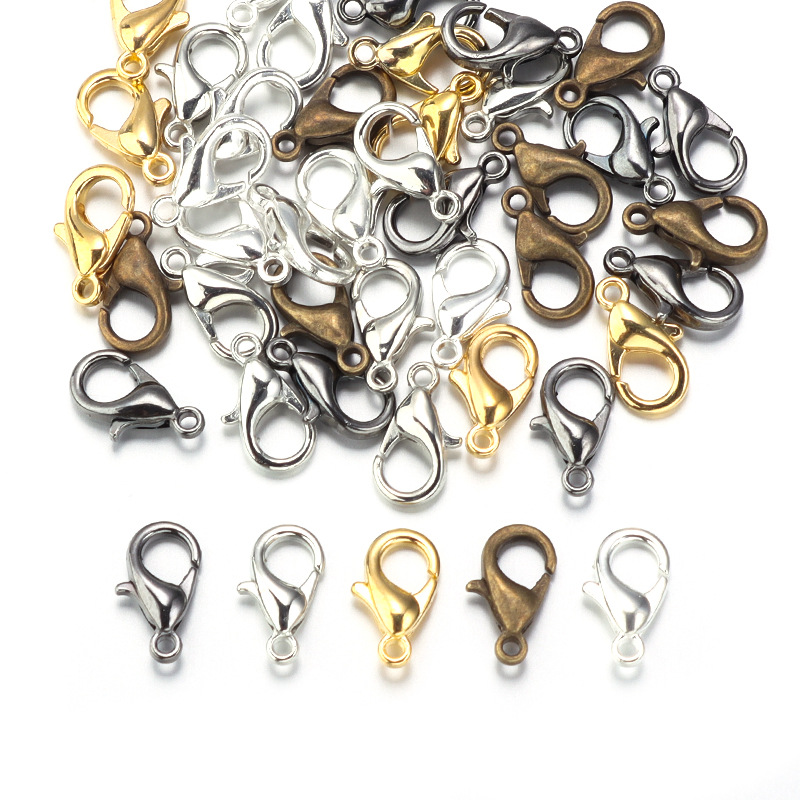 100pcs 9 12 14mm Pengait Lobst - Jewelry Making Metal Supplies ulasan dan harga