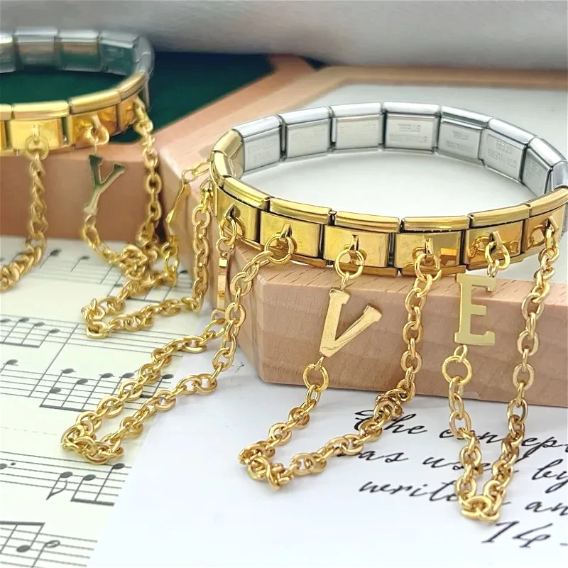 Baru A-Z 26 Huruf Emas Wanita  - Jewelry Making Metal Supplies ulasan dan harga