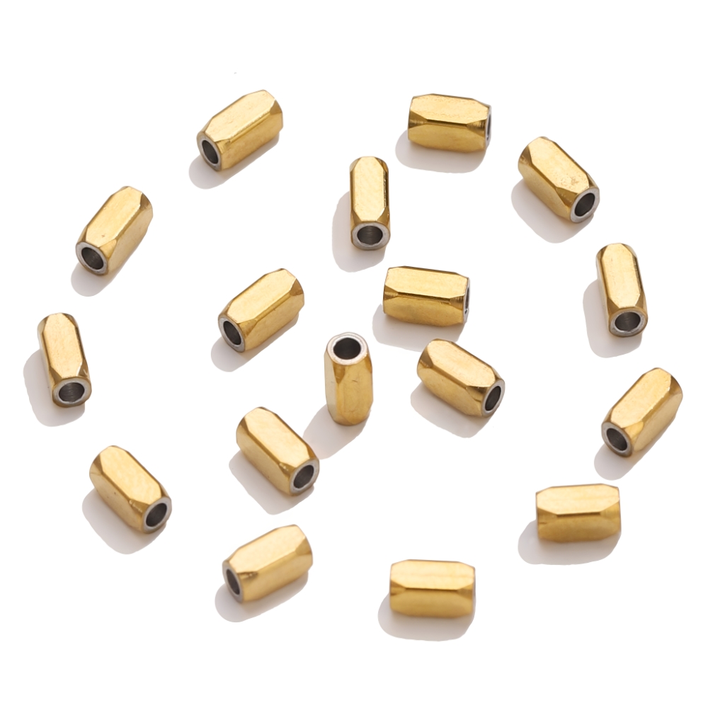 20pcs Manik-Manik Spacer Heksa - Jewelry Making Supplies Wholesale ulasan dan harga